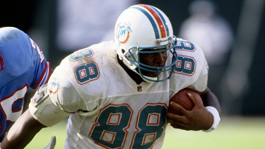 Miami Dolphins tight end Keith Jackson against the Houston Oilers at Dolphin Stadium in 1992. | RVR Photos-USA TODAY Sports