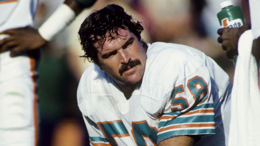 Kim Bokamper (58) on the sideline during a game against the New York Jets at the Orange Bowl in 1982. | Manny Rubio-USA TODAY Sports