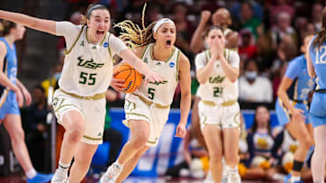 Carla Brito (55)  had a solid game for USF in Saturday's conference win over Temple