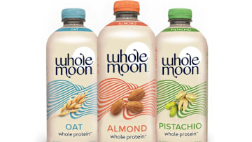 Whole Moon launches new plant beverages that deliver whole protein and a deliciously creamy taste by blending together whole-roasted ingredients like almonds, oats and pistachios with whole roasted soybeans.