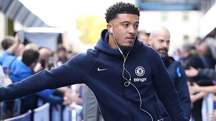 Jadon Sancho won't feature for Chelsea when the side travels to Old Trafford.