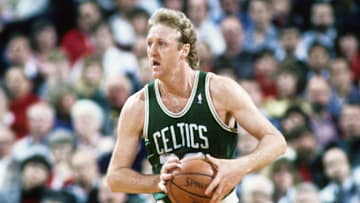 Unknown date; Portland, OR, USA: FILE PHOTO; Boston Celtics forward Larry Bird (33) in action against the Portland Trail Blazers at Memorial Coliseum. Mandatory Credit: Imagn Images