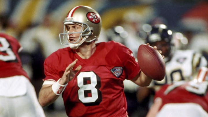 Steve Young recorded six touchdowns and 41.9 fantasy points in a win over the San Diego Chargers in Super Bowl XXIX.