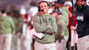 Nov 23, 2024; Columbia, South Carolina, USA; South Carolina Gamecocks head coach Shane Beamer directs his team against the Wofford Terriers in the second half at Williams-Brice Stadium. Mandatory Credit: Jeff Blake-Imagn Images