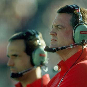 Unknown date and location; USA; FILE PHOTO; Nebraska Cornhuskers head coach Tom Osborne during the 1990 season. Mandatory Credit: Imagn Images