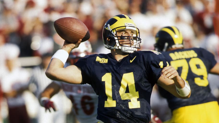 Brian Griese throws a pass for Michigan at the 1998 Rose Bowl vs. Washington State.