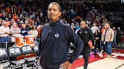 Jan 11, 2025; Columbia, South Carolina, USA; South Carolina Gamecocks head coach Lamont Paris reacts after losing to the Auburn Tigers at Colonial Life Arena. Mandatory Credit: Jeff Blake-Imagn Images