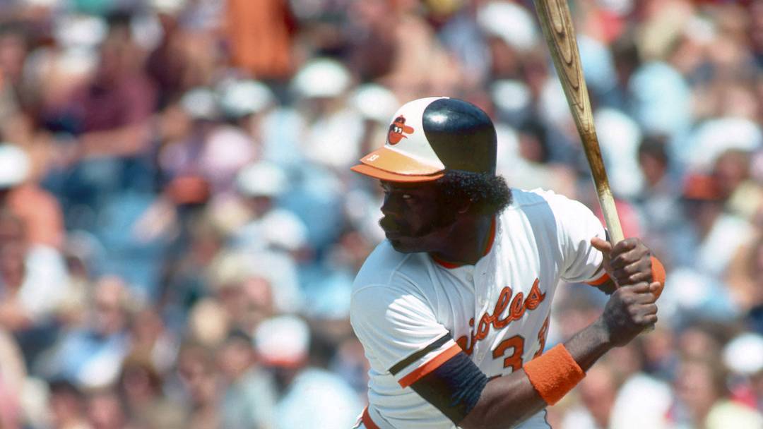Jul 1983; Baltimore, MD, USA; FILE PHOTO; Baltimore Oriloes first baseman EDDIE MURRAY in action during the 1983 season at Memorial Stadium. Mandatory Credit: Photo By Malcolm Emmons-USA TODAY Sports (c) Copyright Malcolm Emmons Jul 1983; Baltimore, MD, USA; FILE PHOTO; Baltimore Oriloes first baseman EDDIE MURRAY in action during the 1983 season at Memorial Stadium. Mandatory Credit: Photo By Malcolm Emmons-USA TODAY Sports (c) Copyright Malcolm Emmons