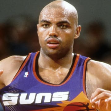 Unknown date 1994; Portland, OR, USA: FILE PHOTO; Phoenix Suns forward Charles Barkley (34) against the Portland Trail Blazers at Memorial Coliseum. Mandatory Credit: USA TODAY Sports