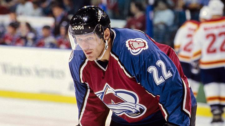 Nov 28, 1997; Miami, FL; USA; FILE PHOTO; Colorado Avalanche forward Claude Lemieux (22) in action against the Florida Panthers during the 1997-98 season at Miami Arena. Mandatory Credit: RVR Photos-Imagn Images