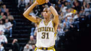 Unknown date; Indianapolis, IN, USA; FILE PHOTO; Indiana Pacers guard Reggie Miller (31) in action at Conseco Fieldhouse. Mandatory Credit: USA TODAY Sports