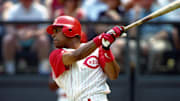 Unknown Date; Cincinnati, OH, USA; FILE PHOTO; Barry Larkin of the Cincinnati Reds in action against the Montreal Expos at Riverfront Stadium  during the 1995 season. Mandatory Credit: Photo By Imagn Images (c) Copyright 1995 Imagn Images