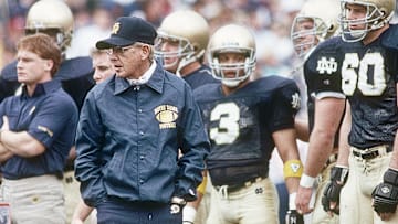 Notre Dame Irish head coach Lou Holtz