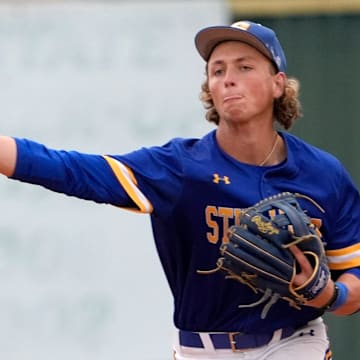 Ethan Holliday of Stillwater HS (Okla.), son of former MLB star Matt Holliday, was selected fourth overall by the Colorado Rockies in the 2025 MLB Draft on Sunday.