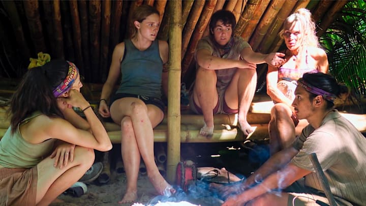 “Operation: Italy” – Castaways get the biggest reward of the season with surprise letters from home. Then, balance and dexterity are tested at a crucial immunity challenge to guarantee a spot in the final six, on SURVIVOR, Wednesday, December 4 (8:00-9:30 PM, ET/PT) on the CBS Television Network, and available to stream on Paramount+*. Jeff Probst serves as host and executive producer. Pictured (L-R): Rachel LaMont, Caroline Vidmar, Teeny Chirichillo, Sue Smey and Andy Rueda. Photo: CBS ©2024