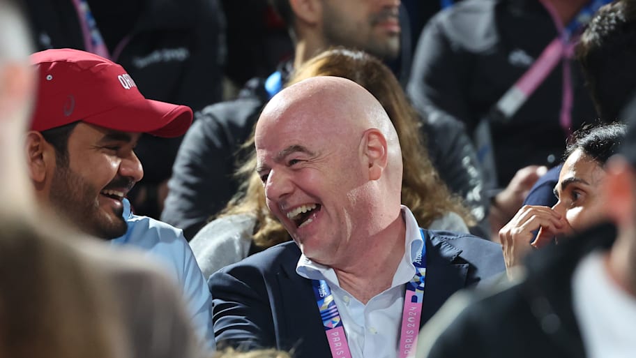 Gianni Infantino cackling.