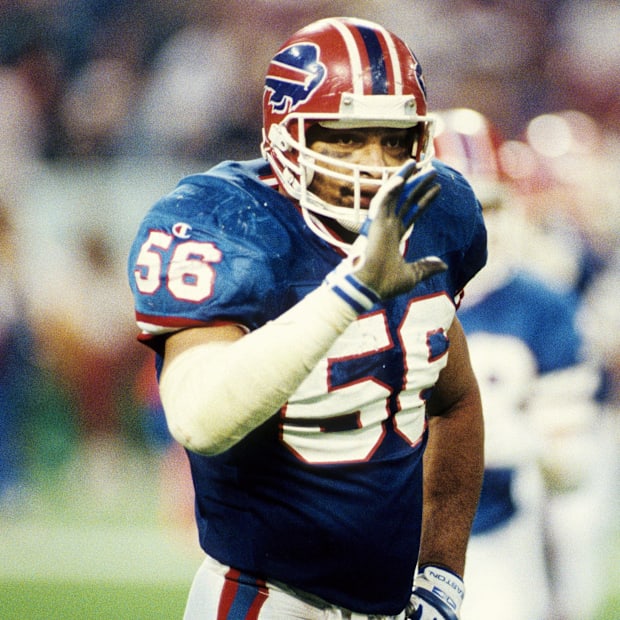 Former Buffalo Bills linebacker Darryl Talley during Super Bowl XXVI.