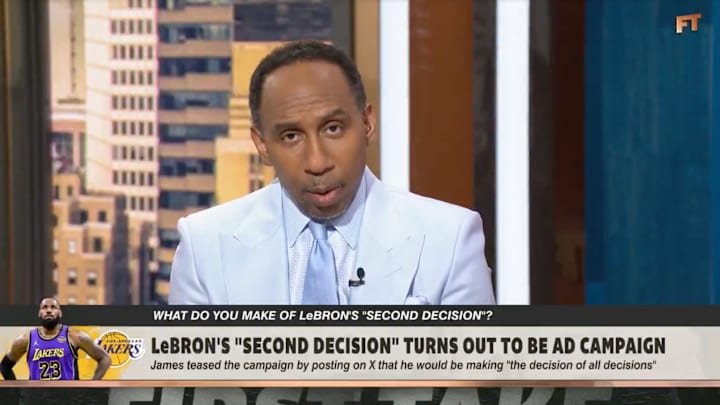 Stephen A. Smith was unimpressed with LeBron’s latest endorsement. Stephen A. Smith was unimpressed with LeBron’s latest endorsement.