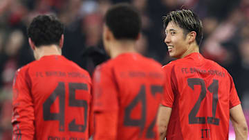Aleksandar Pavlovic, Jamal Musiala & Hiroki Ito 
