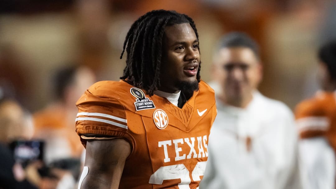 Texas Longhorns running back Jaydon Blue against the Clemson Tigers during the College Football Playoff.