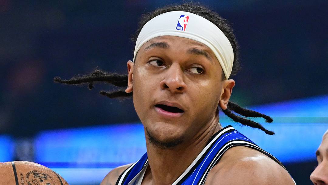 Orlando Magic forward Paolo Banchero goes to the basket against Cleveland Cavaliers guard Max Strus. Orlando Magic forward Paolo Banchero goes to the basket against Cleveland Cavaliers guard Max Strus.