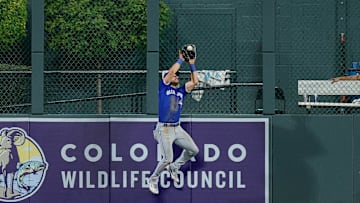 Sep 1, 2023; Denver, Colorado, USA; Toronto Blue Jays center fielder Kevin Kiermaier (39) makes a