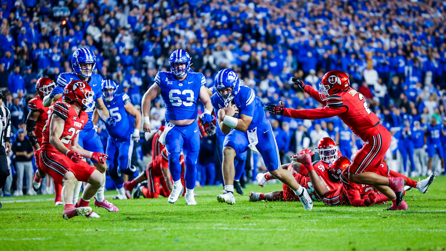 Where does Bear Bachmeier's Touchdown Run Rank Among Holy War Classics?