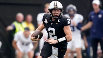 Vanderbilt quarterback Diego Pavia (2) 