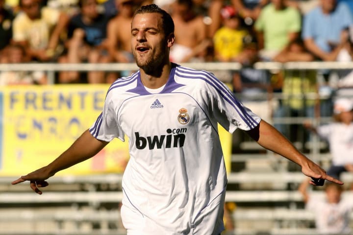 Real Madrid?s Roberto Soldado celebrates