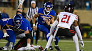 South Dakota State quarterback Chase Mason (7)