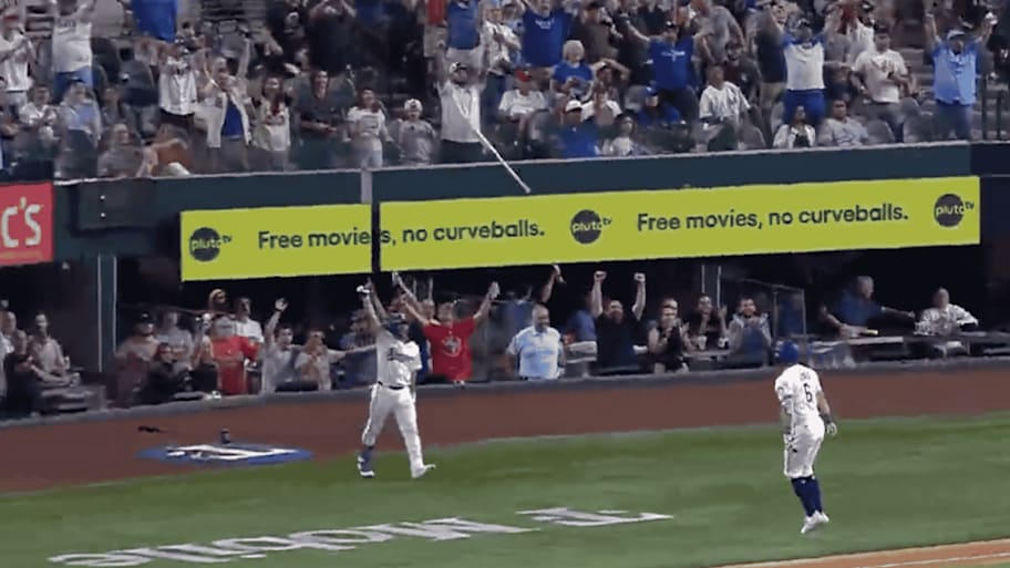 Josh Jung flipped his bat to the moon after this walk-off homer | Screengrab via Rangers Sports Network