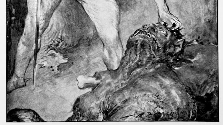 Beowulf Shears Off The Head Of Grendel' 1910