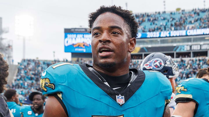 Jan 4, 2026; Jacksonville, Florida, USA; Jacksonville Jaguars linebacker Ventrell Miller (51) after the game against the Tennessee Titans at EverBank Stadium. 