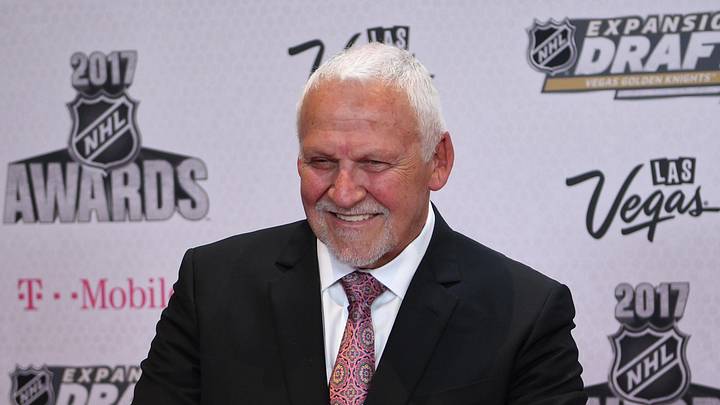 Jun 21, 2017; Las Vegas, NV, USA; Bernie Parent arrives on the red carpet before the 2017 NHL Awards and Expansion Draft at T-Mobile Arena. Jun 21, 2017; Las Vegas, NV, USA; Bernie Parent arrives on the red carpet before the 2017 NHL Awards and Expansion Draft at T-Mobile Arena.