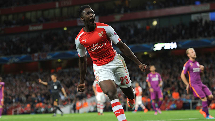 Danny Welbeck celebrating.