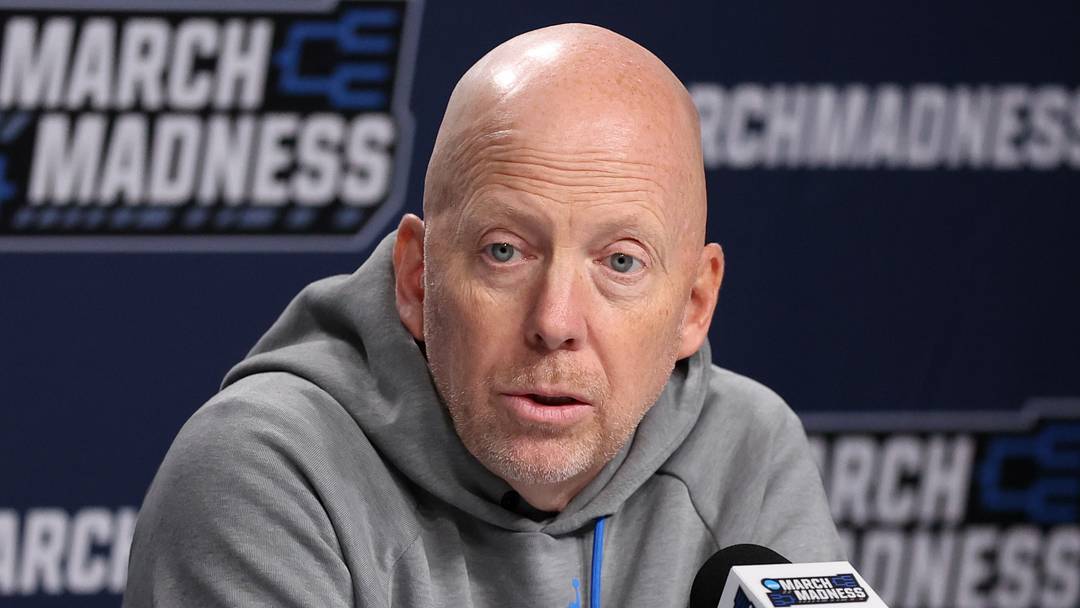 Mar 19, 2026; Philadelphia, PA, USA; UCLA Bruins head coach Mick Cronin speaks with the media before a practice session ahead of the first round of the men's 2026 NCAA Tournament at Xfinity Mobile Arena. Mandatory Credit: Bill Streicher-Imagn Images Mar 19, 2026; Philadelphia, PA, USA; UCLA Bruins head coach Mick Cronin speaks with the media before a practice session ahead of the first round of the men's 2026 NCAA Tournament at Xfinity Mobile Arena. Mandatory Credit: Bill Streicher-Imagn Images