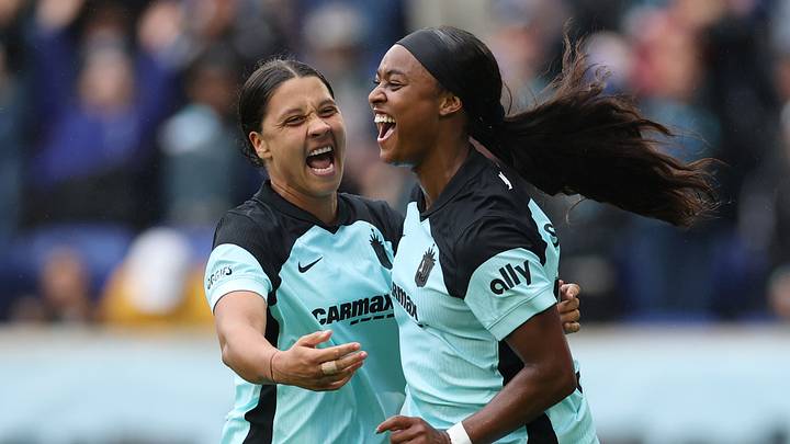Sam Kerr and Jaedyn Shaw of Gotham FC