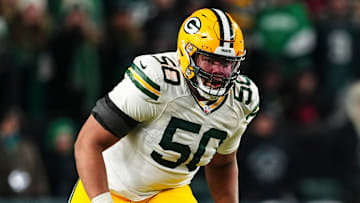 Green Bay Packers offensive tackle Zach Tom