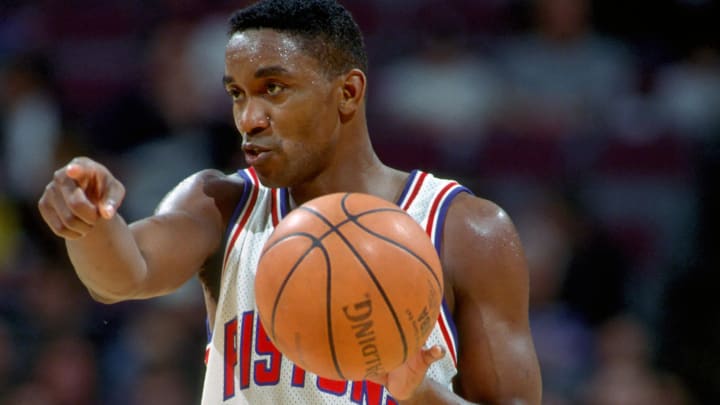 Unknown Date; Auburn Hills, MI, USA; FILE PHOTO; Detroit Pistons guard #11 ISIAH THOMAS in action against the New Jersey Nets at the Palace of Auburn Hills. Mandatory Credit: Photo By USA TODAY Sports (c) Copyright 1993 USA TODAY Sports