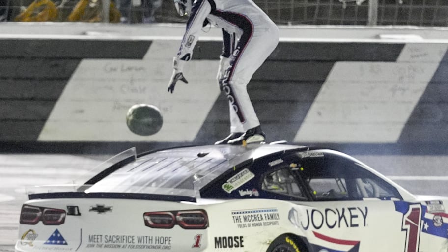 Chastain celebrated his Coca Cola 600 win in May with his signature watermelon smash.