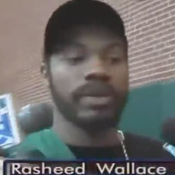 Ex-Detroit Piston Rasheed Wallace in 2004.