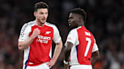 Declan Rice (left) and Bukayo Saka were both forced off