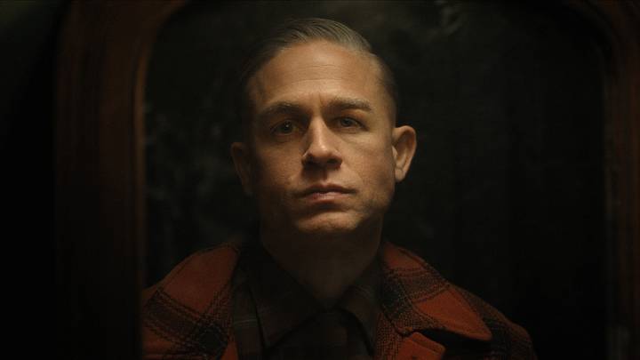 Monster: The Ed Gein Story. Charlie Hunnam as Ed Gein in episode 302 of Monster: The Ed Gein Story
