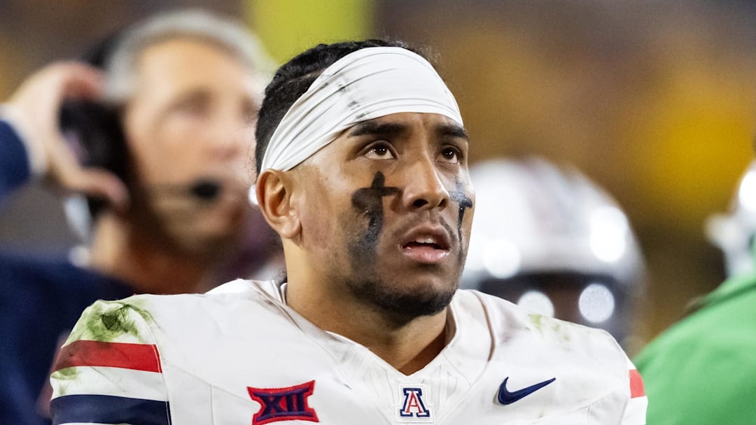 Noah Fifita and Arizona are favored against SMU on Friday. Noah Fifita and Arizona are favored against SMU on Friday.