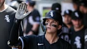 Chicago White Sox left fielder Brooks Baldwin (27) celebrates a home run against the Seattle Mariners at T-Mobile Park. 