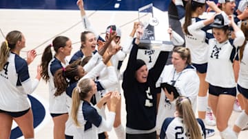 Penn State volleyball head coach Katie Schumacher-Cawley