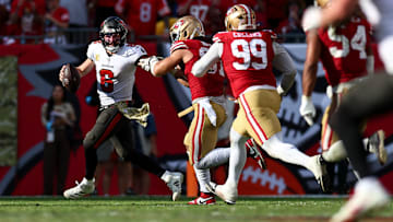 Tampa Bay Buccaneers QB Baker Mayfield pulled off a signature drive in Week 10 and baptized Nick Bosa in the process.