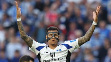 Davie Selke im HSV-Trikot. Wie lange trägt der Stürmer noch die Raute auf der Brust?