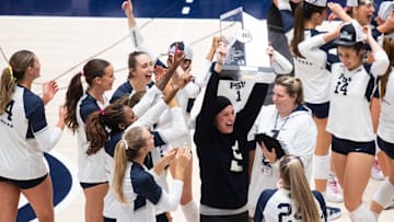 Penn State volleyball head coach Katie Schumacher-Cawley