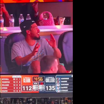Haliburton frequently attends Indiana Fever games at Gainbridge, so it wasn't shocking to see him in the house on Saturday.